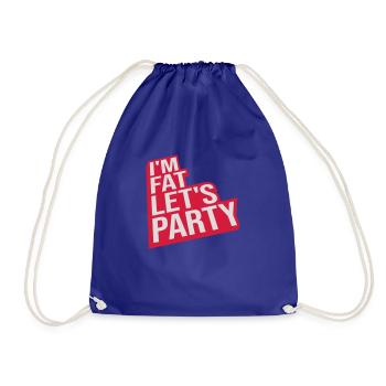 im fat lets party - Turnbeutel - Königsblau - Vorne