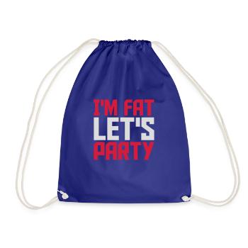 at the fat lets party - Drawstring Bag - royal blue - Front