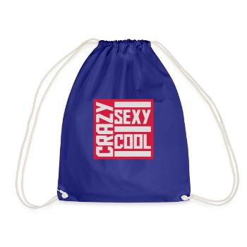 crazy sexy cool design - Drawstring Bag - royal blue - Front