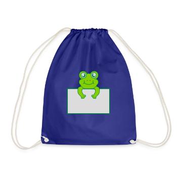 Texte présent bouclier de grenouille - Sac de sport léger - bleu roi - Devant