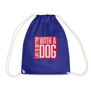 better with a dog - Turnbeutel - Königsblau - Vorne