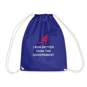 run better than government - Turnbeutel - Königsblau - Vorne