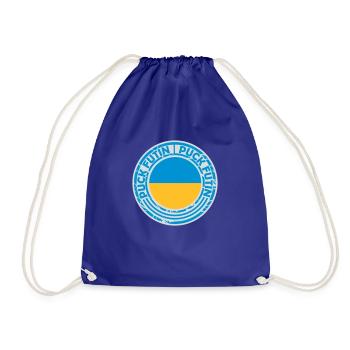 puck futin logo design - Drawstring Bag - royal blue - Front