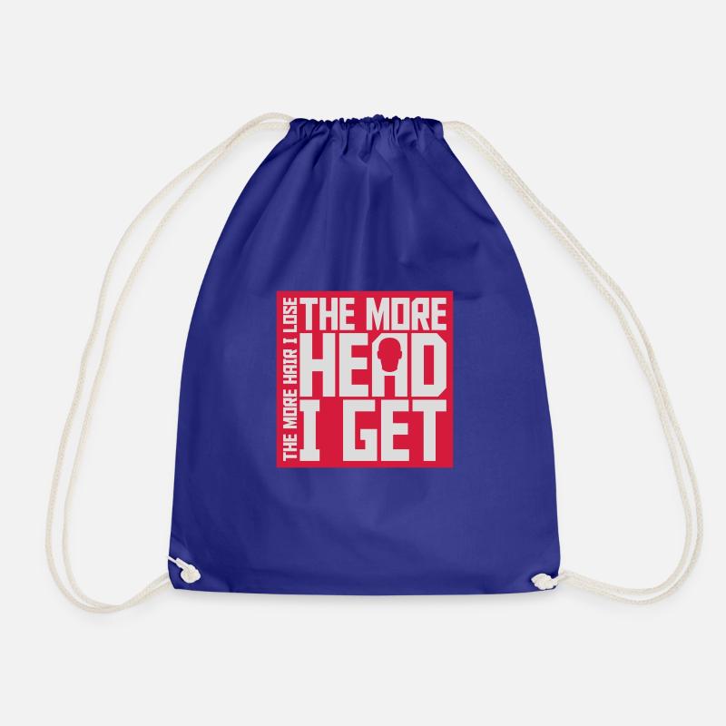 I get more head - Drawstring Bag - royal blue