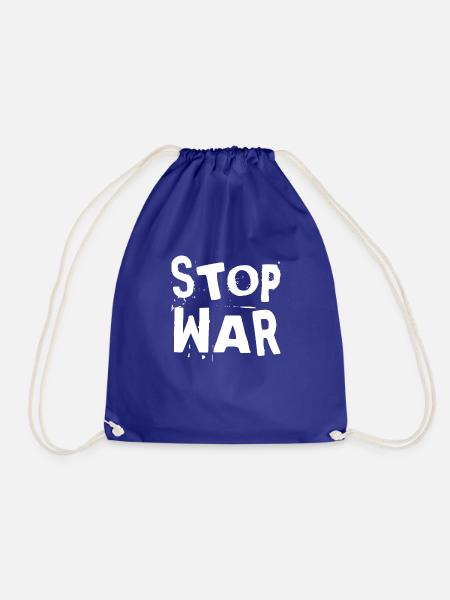 Stop War - Turnbeutel - Königsblau