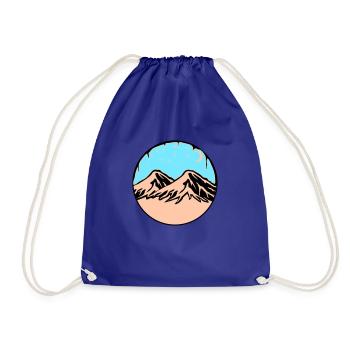 Starry Sky Mountains - Drawstring Bag - royal blue - Front