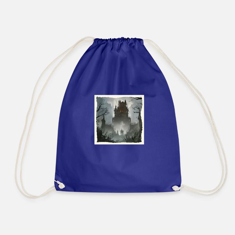 Haunted castle dark atmosphere - Drawstring Bag - royal blue