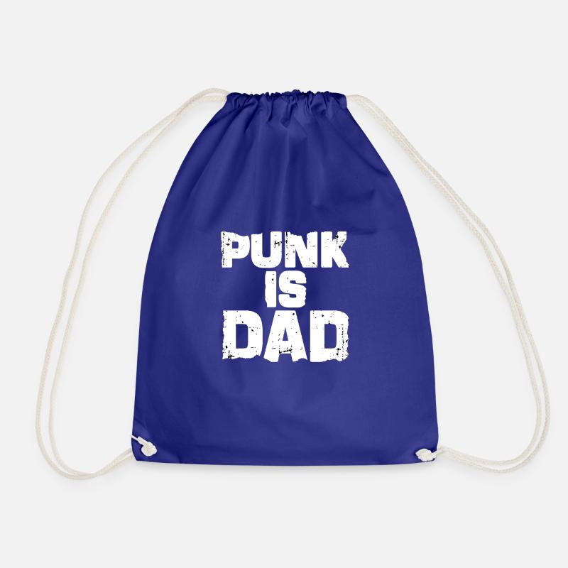 PUNK IS DAD - Drawstring Bag - royal blue