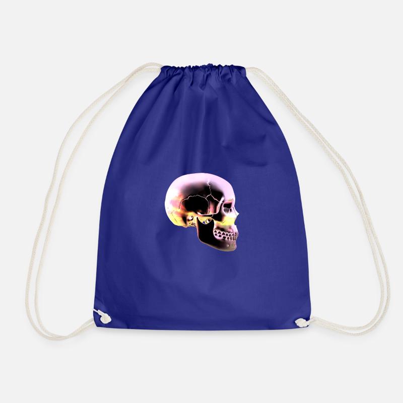 Skull - Drawstring Bag - royal blue