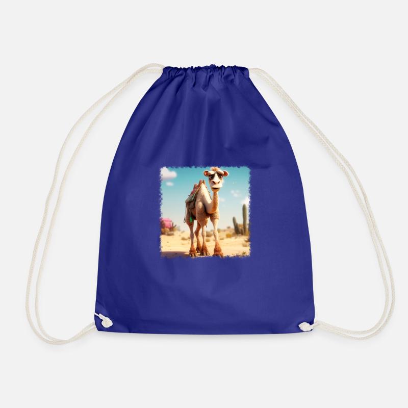 cool camel - Drawstring Bag - royal blue