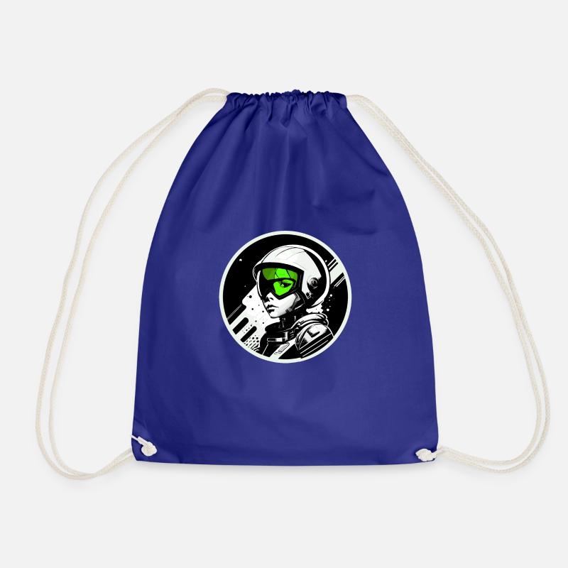 Austronaut logo stamp - Drawstring Bag - royal blue