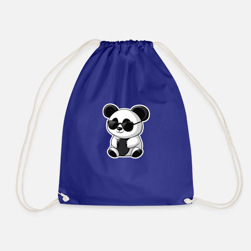 Cooler Panda mit Sonnenbrille - Turnbeutel - Königsblau