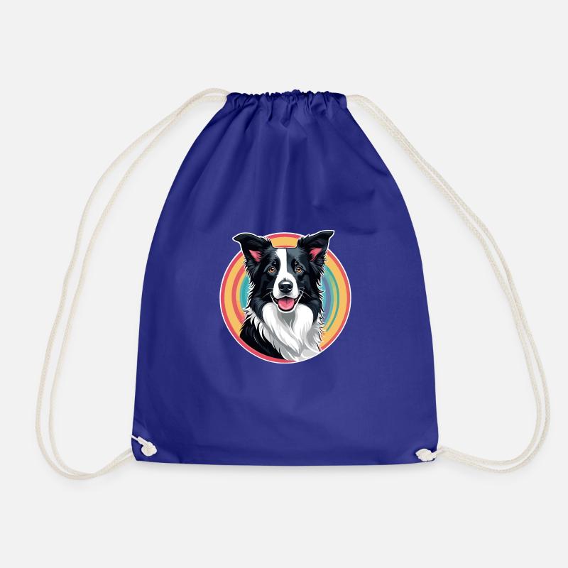 Border Collie - Turnbeutel - Königsblau