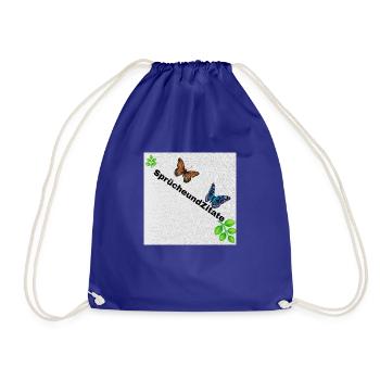 Sayings and Quotes - Drawstring Bag - royal blue - Front