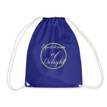 present idea maintaining balance life balance - Drawstring Bag - royal blue - Front