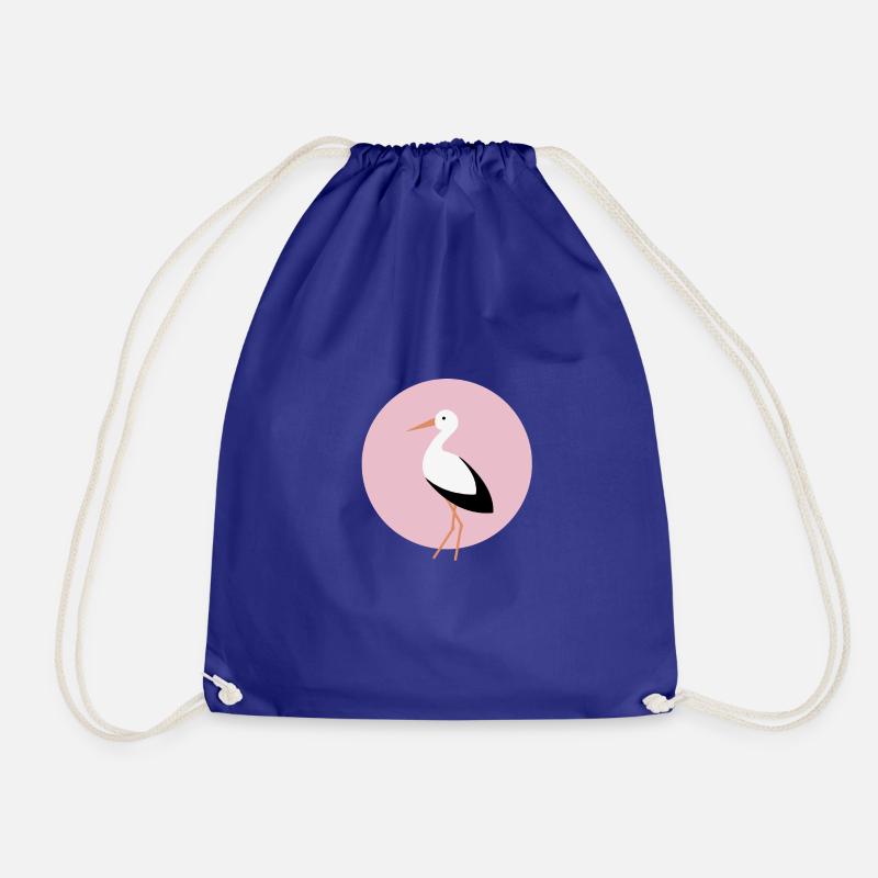 Storch rosa - Turnbeutel - Königsblau