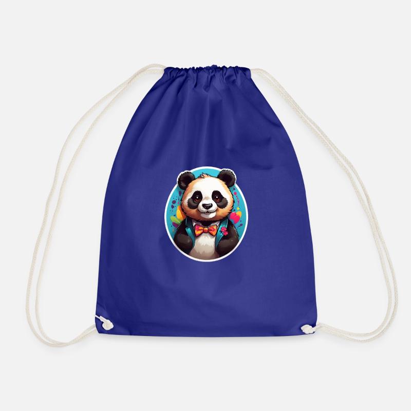 Panda - Turnbeutel - Königsblau