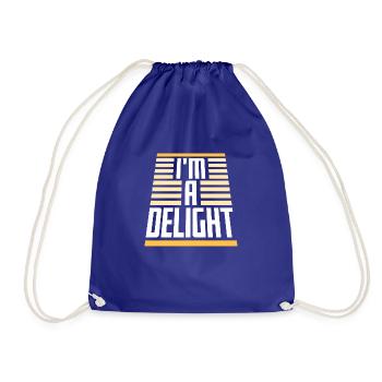 Funny I'm A Delight Sarcastic Delightful Humor Fun - Drawstring Bag - royal blue - Front
