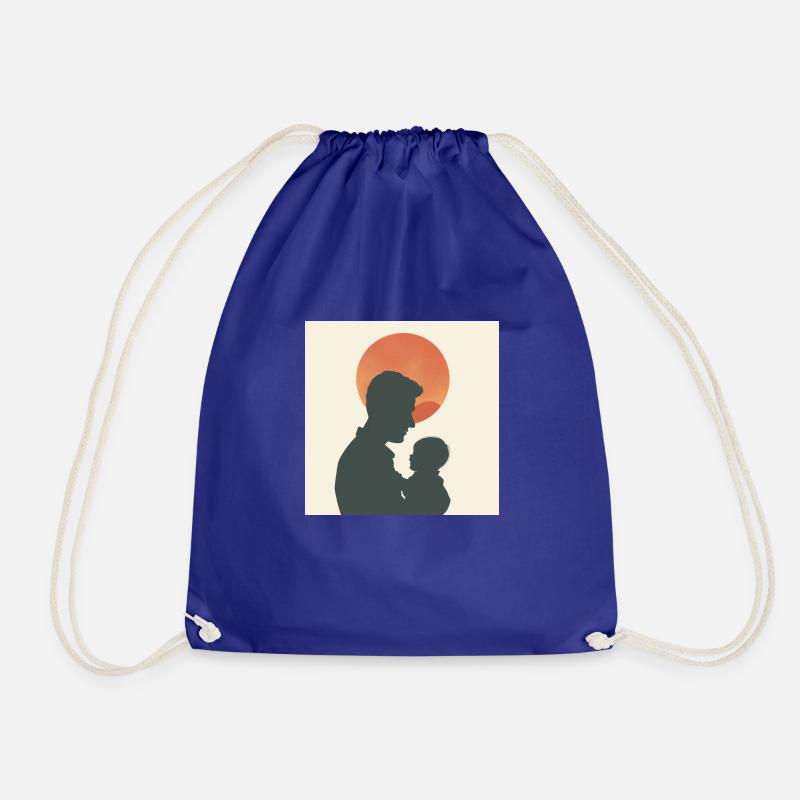 Daddy Silhouette - Drawstring Bag - royal blue
