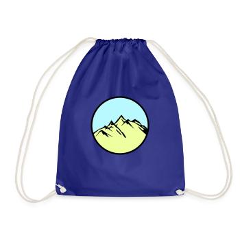 mountains mountains - Drawstring Bag - royal blue - Front