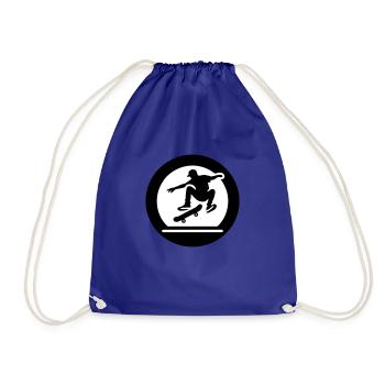 Skateboarder flip - Drawstring Bag - royal blue - Front