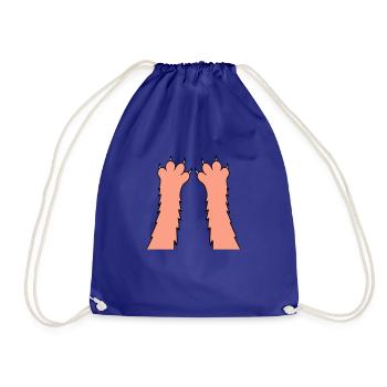Cats, claws, paws, paws, sharp claws, scratching - Drawstring Bag - royal blue - Front