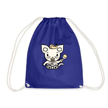 Bébé chat mignon sucette chaton hochet enfant - Sac de sport léger - bleu roi - Devant