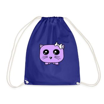 Fille chat joli arc petit hamster femme - Sac de sport léger - bleu roi - Devant