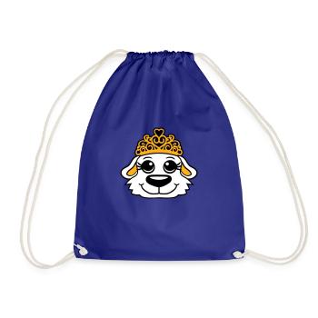 Chien Couronne Reine Fille Jolie Princesse Femme - Sac de sport léger - bleu roi - Devant