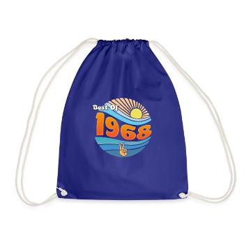 Vintage Vibes 1968 – Classic 57th Birthday Style - Drawstring Bag - royal blue - Front