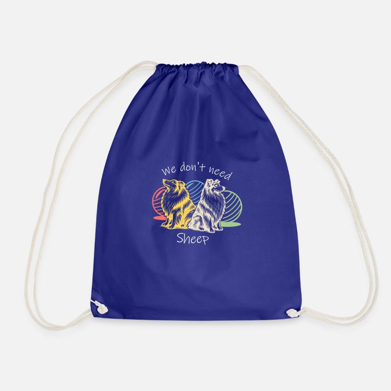 Driftball (colorful) with text - Drawstring Bag - royal blue