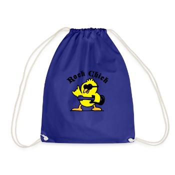 rock_chick_weiss_3c - Drawstring Bag - royal blue - Front