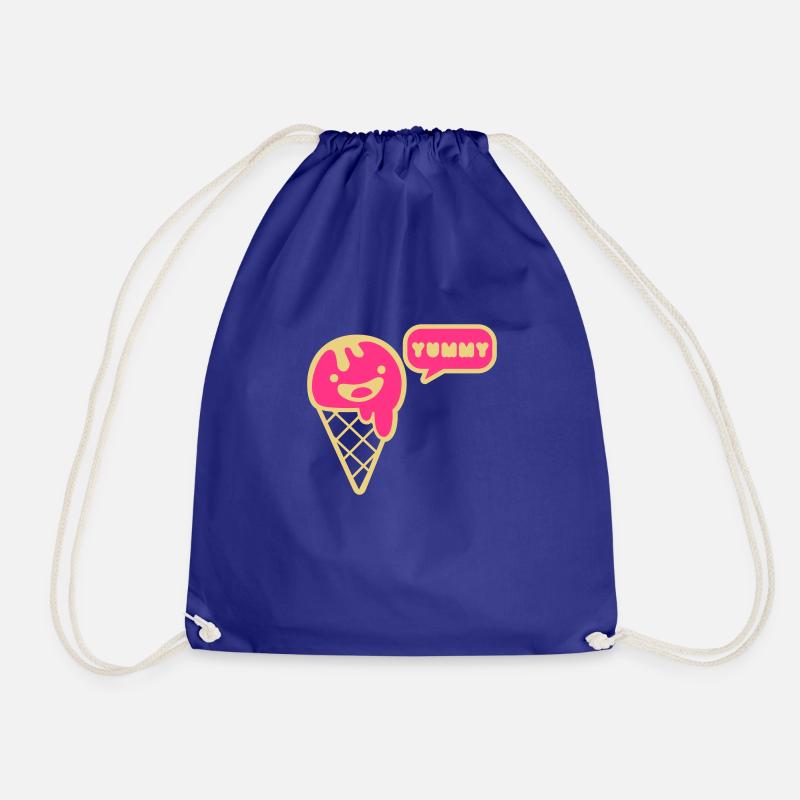 ice cream - Drawstring Bag - royal blue