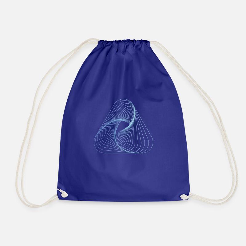 Optische Illusion Muster Formen Geometrie Geschenk - Turnbeutel - Königsblau