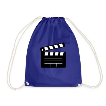 action! Clap movie - Drawstring Bag - royal blue - Front