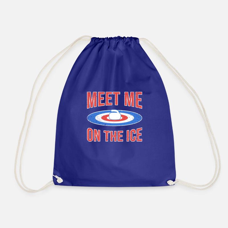 Curling - Drawstring Bag - royal blue