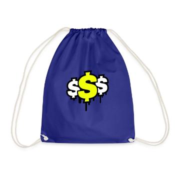 Dollar Symbol - Drawstring Bag - royal blue - Front