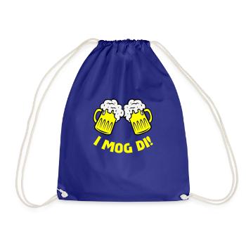 beer i mog di - Drawstring Bag - royal blue - Front