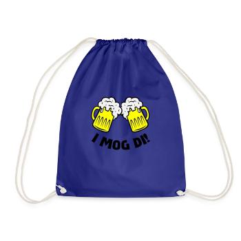 beer i mog di - Drawstring Bag - royal blue - Front