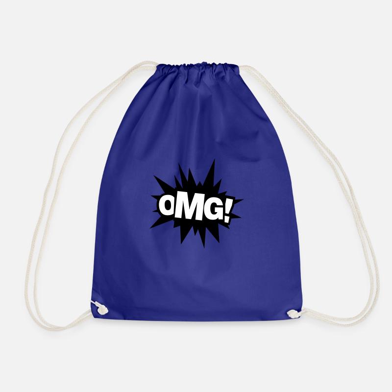 OMG - Drawstring Bag - royal blue
