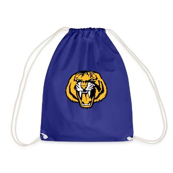 tiger tigro logo club face cartoon - Drawstring Bag - royal blue - Front
