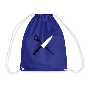 cooking cutlery - Drawstring Bag - royal blue - Front