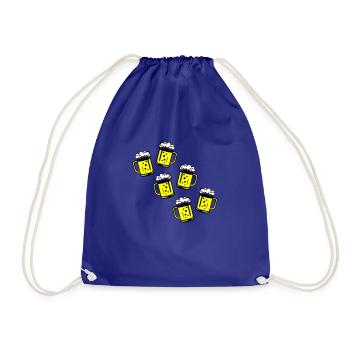 Beer Beer Mug Icon - Drawstring Bag - royal blue - Front
