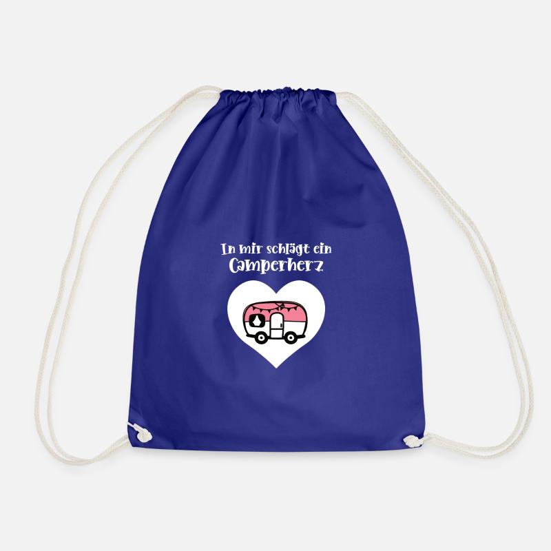 Camping mit Herz Campingfreunde Campingfans - Turnbeutel - Königsblau