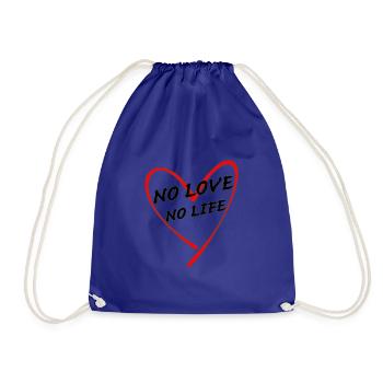 no love no life - Drawstring Bag - royal blue - Front