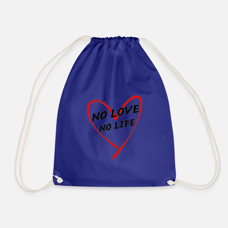 no love no life - Turnbeutel - Königsblau
