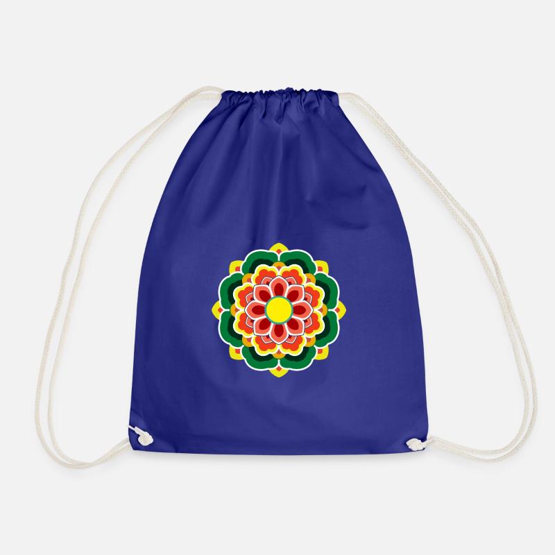 Dancheong 단청 - single (Ver.5) - Drawstring Bag - royal blue