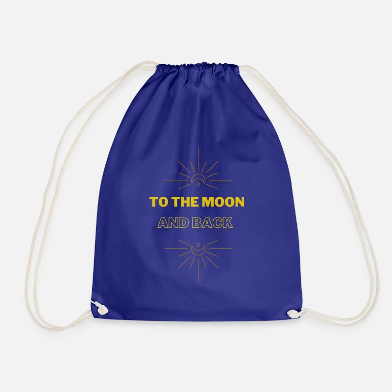 To the moon and back - Drawstring Bag - royal blue