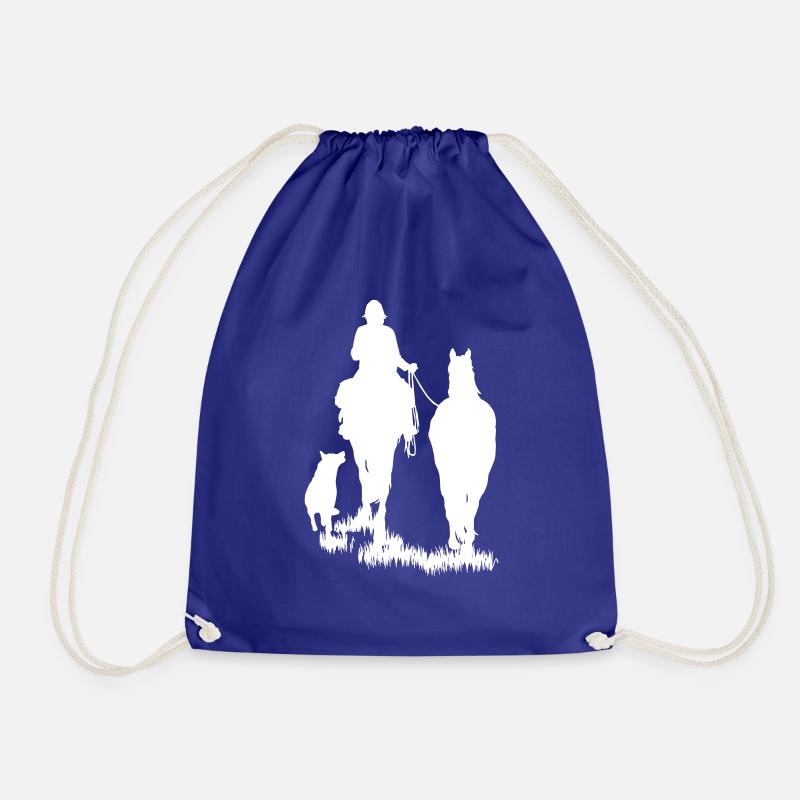 Pferde Heeler Silhouette - Turnbeutel - Königsblau