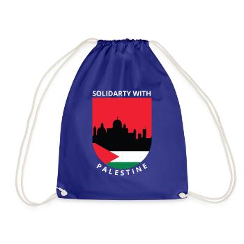 Free Palestine - Drawstring Bag - royal blue - Front